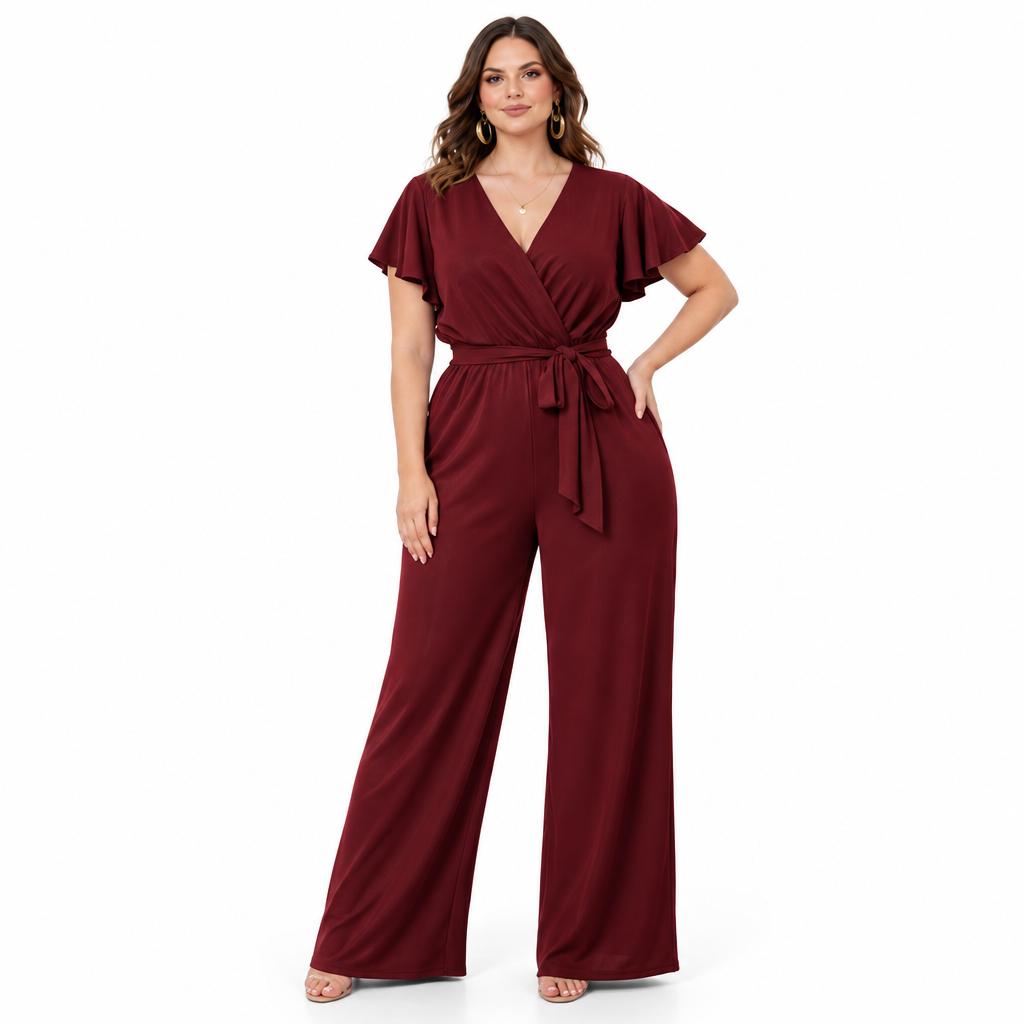 Grounded - Jumpsuit - Maroon in Maroon