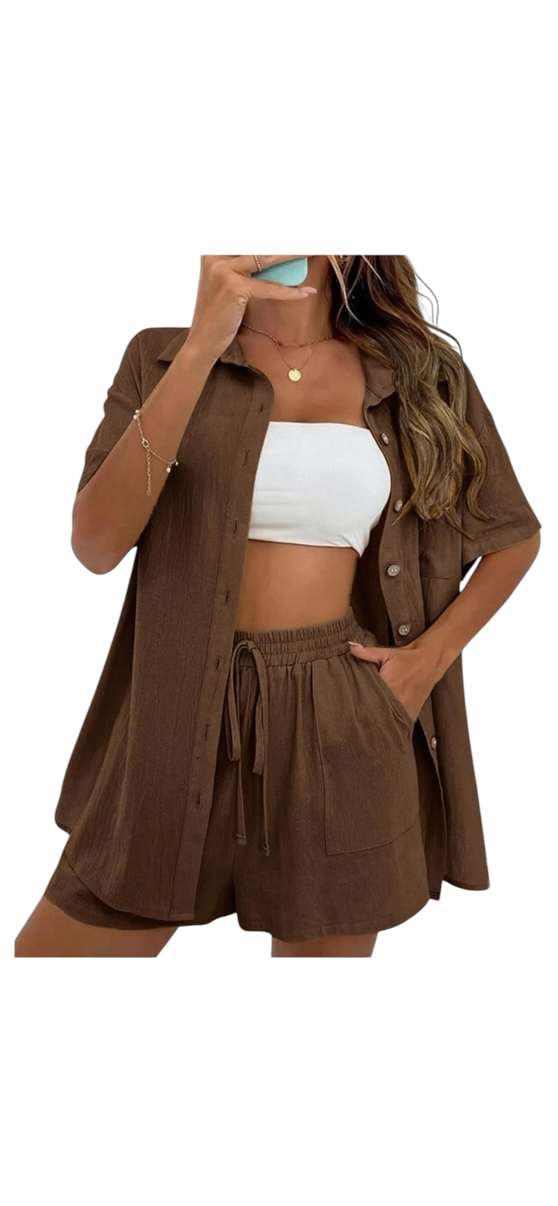 Linen shirt set