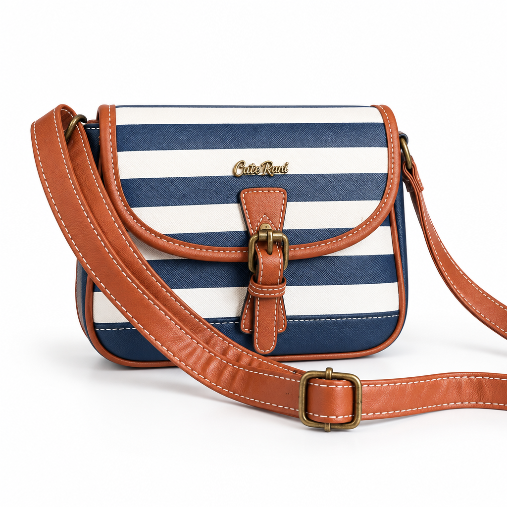 Cotton Road - nautical stripe sling bag
